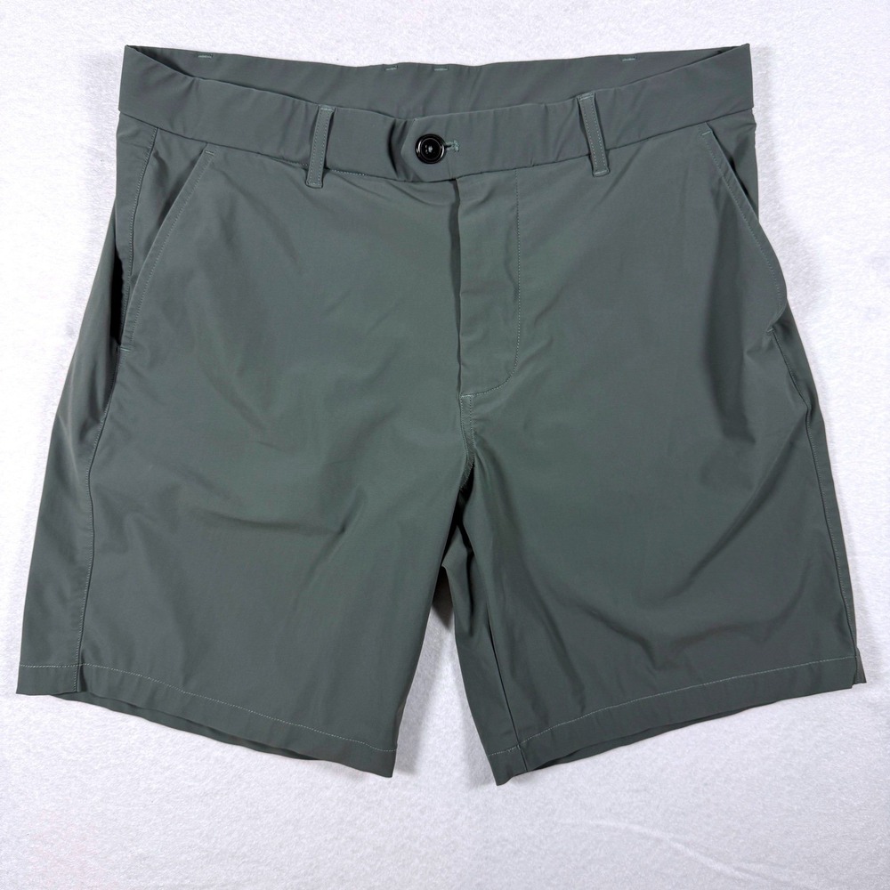 Greyson Montauk Shorts Mens 33 Green Technical Stretch Golf Performance Sage